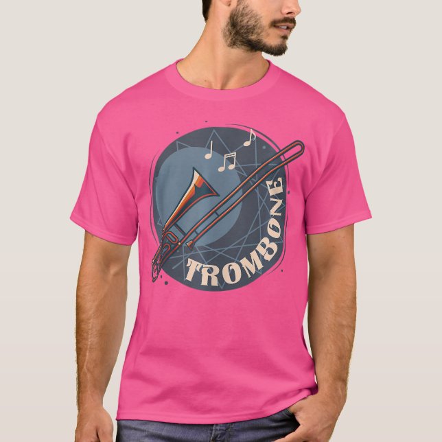Trombone-Oper Noten Stück Notizzettel flat Trom T-Shirt (Vorderseite)