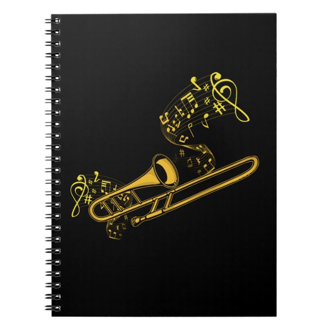 Trombone Player Brass Music Instrument Big Band Notizblock (Vorderseite)