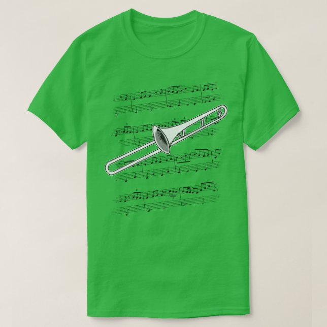 Trombone Player Trombonist Brass Musiker T-Shirt (Design vorne)
