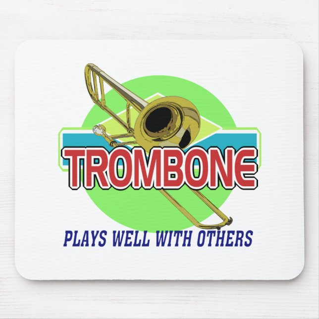 Trombone Plays gut Mousepad (Vorne)