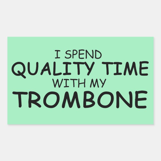 Trombone-Rechteckaufkleber Rechteckiger Aufkleber (Vorderseite)