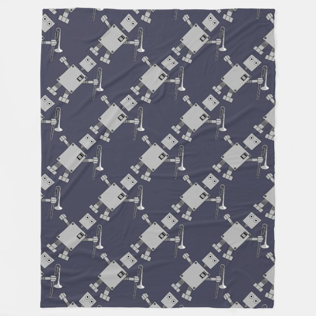 Trombone Robot Fleecedecke (Vorderseite)