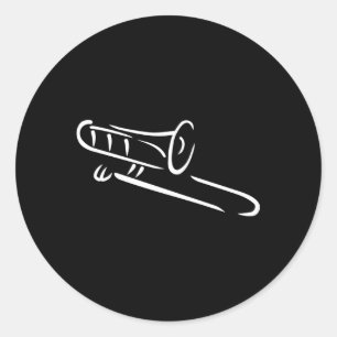 Trombone Runder Aufkleber