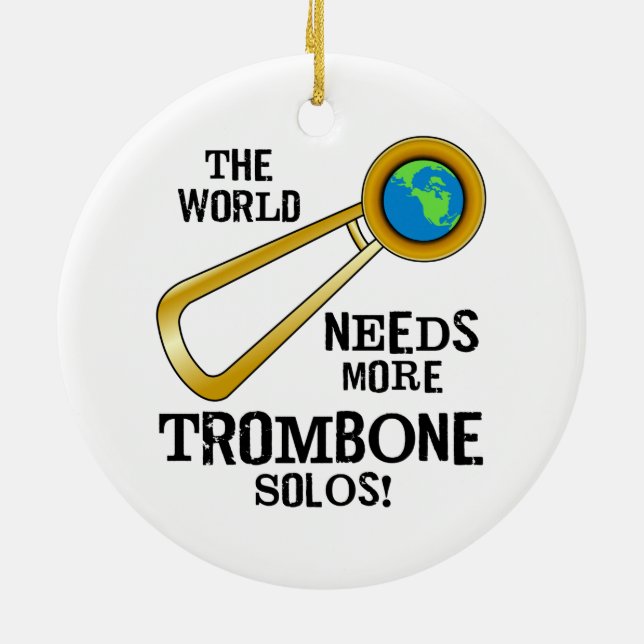 Trombone Solos Keramik Ornament (Hinten)