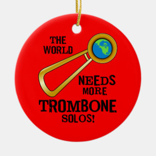 Trombone Solos Keramik Ornament
