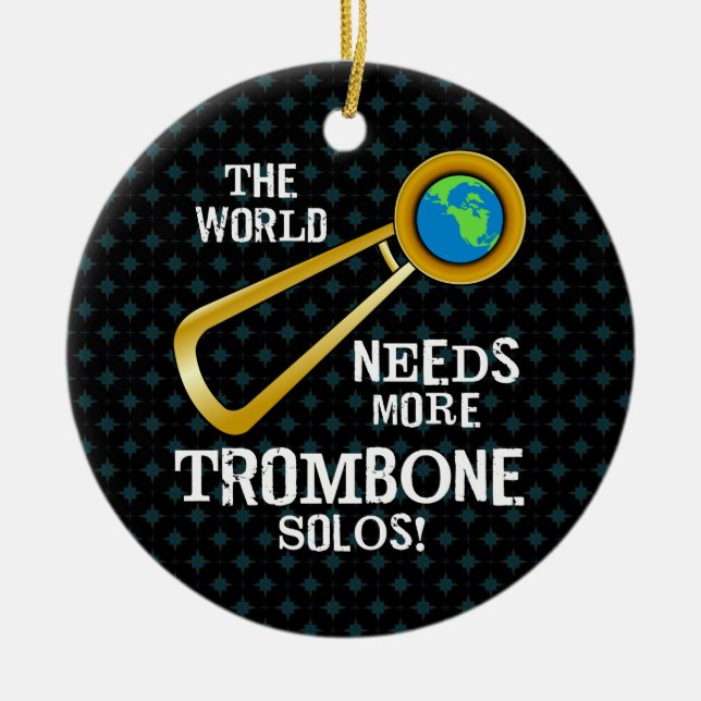 Trombone Solos Keramik Ornament (Vorne)