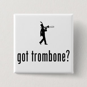 Trombone-Spieler Button