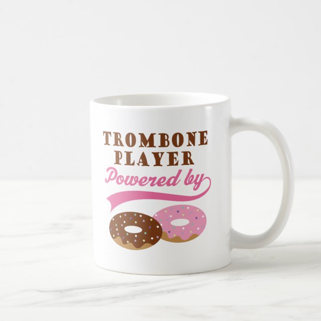 Trombone-Spieler-lustiges Geschenk Kaffeetasse (Rechts)