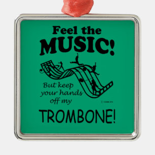 Trombone spürt die Musik Ornament Aus Metall