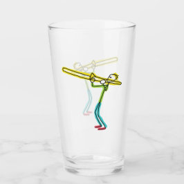 Trombone Stickman Glas