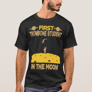 Trombone-Student am Mond T-Shirt