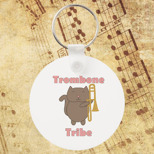 Trombone Tribe Süße Katze Rosa Buchstaben Schlüsselanhänger