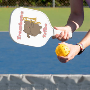 Trombone Tribe Süße Kitty Katze Rosa Buchstaben Pickleball Schläger