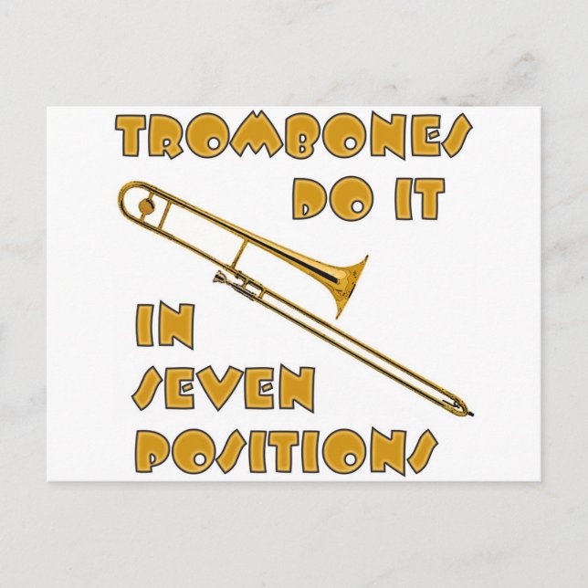 Trombone tun es an 7 Stellen Postkarte (Vorderseite)