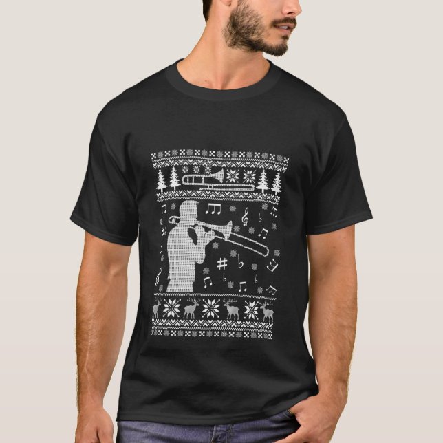 Trombone Uggli Christmas Shirt Funny Band (Vorderseite)