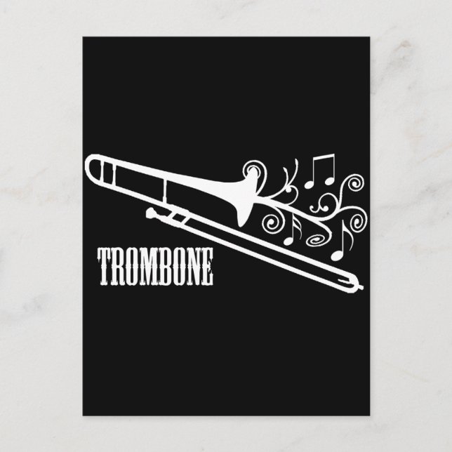 Trombone-Vektor-Design Postkarte (Vorderseite)