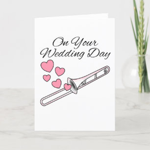 Trombone Wedding Card Trombonist Brass Musiker Dankeskarte