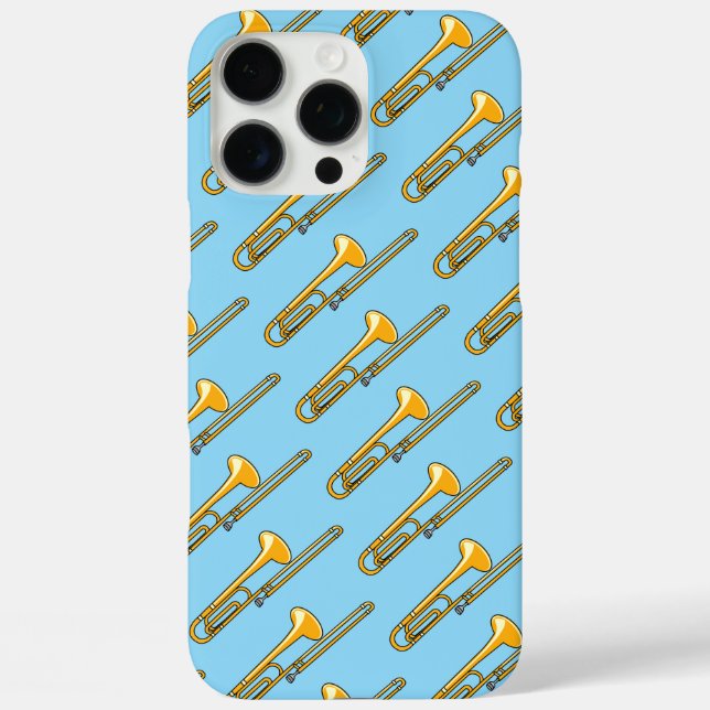 Trombone-Zeichnend iPhone 16 Pro Max Hülle (Rückseite)