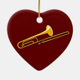 Trombone-Zeichnend Keramik Ornament