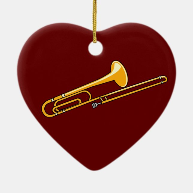 Trombone-Zeichnend Keramik Ornament (Hinten)