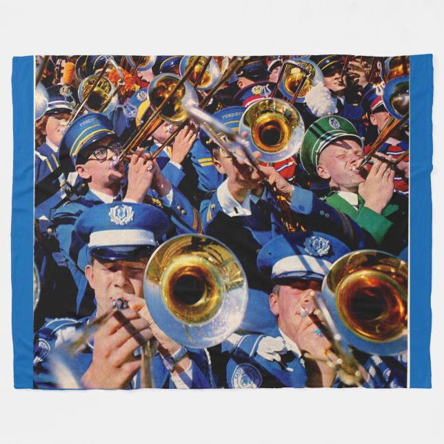 Trombonepöbelalias Band-Aussenseiter wild gegangen Fleecedecke (Vorderseite (Horizontal))