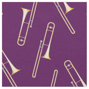Trombones Musikerzimmer Dekoration Lila Stoff