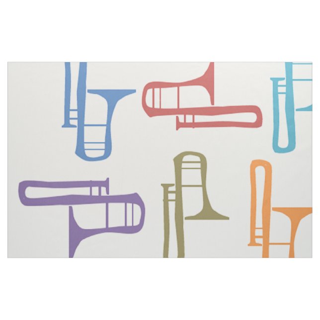 Trombones Stoff (Fat Quarter (45,7 x 55,9 cm))