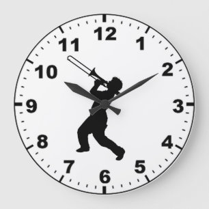 "Trombonespieler" Entwurfs-Wanduhren Große Wanduhr