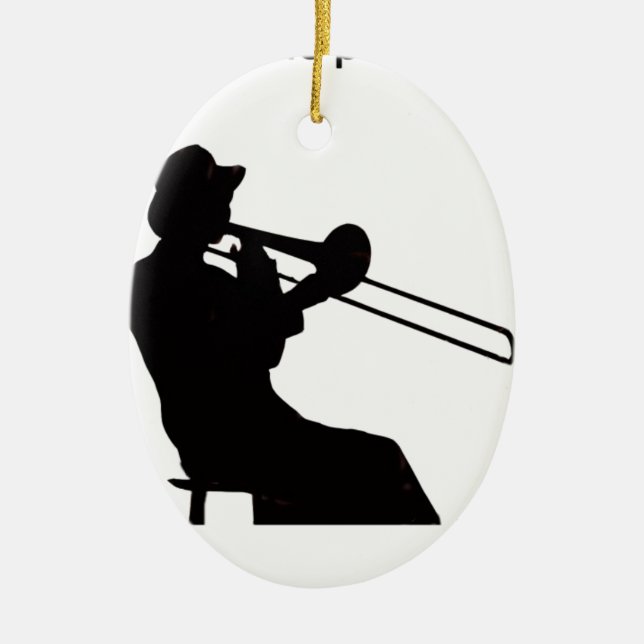 Trombonespieler in DA-Haus Keramikornament (Vorne)