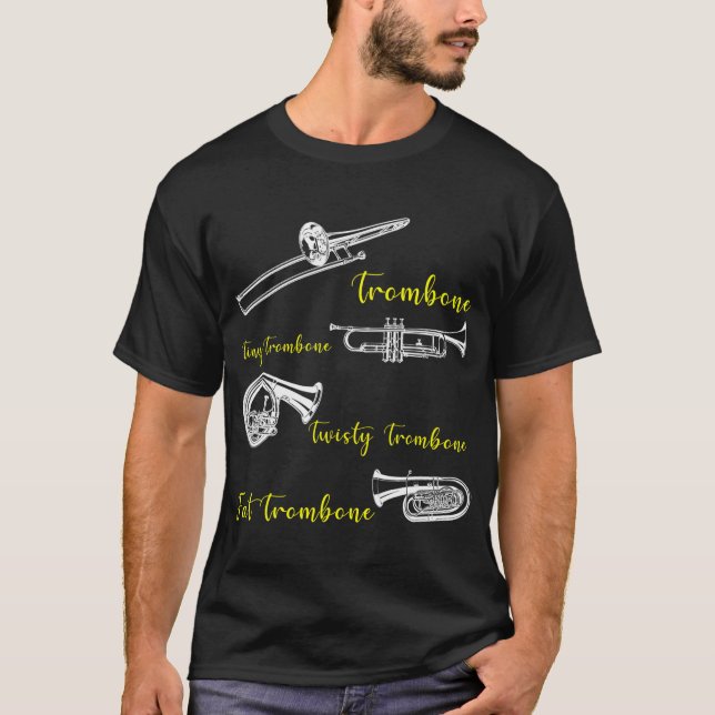 Trombonist aller Art von Römerknochen T-Shirt (Vorderseite)