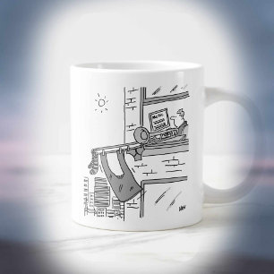 Trombonist hangt seine Auswasch Jumbo-Tasse