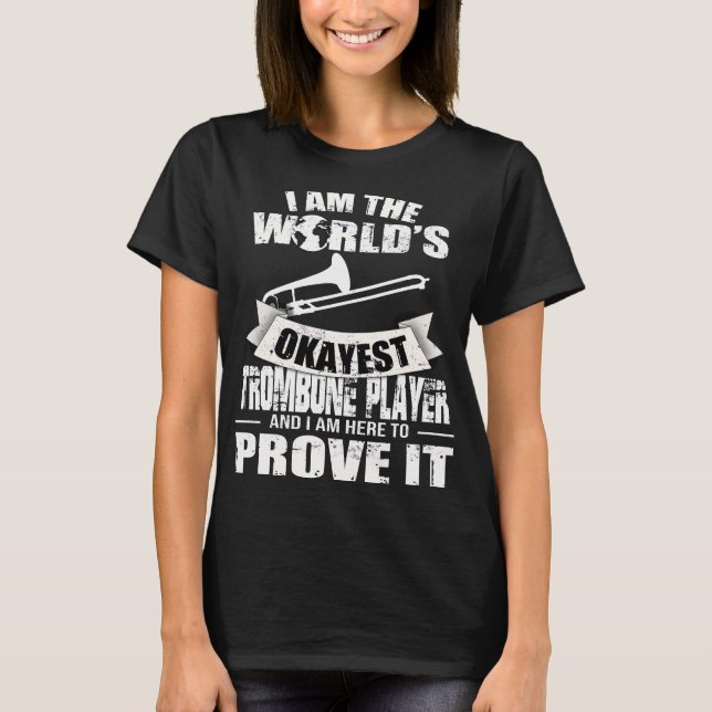 Trombonist Marching Band Jazz Music Trombone T-Shirt (Vorderseite)