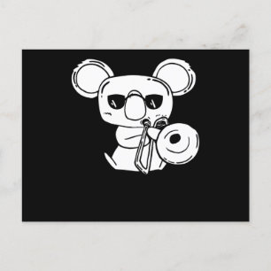 Trombonist Trombone Player Koala mit Trombone Postkarte