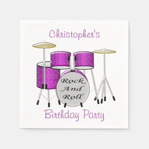 Trommel-Geburtstag Serviette