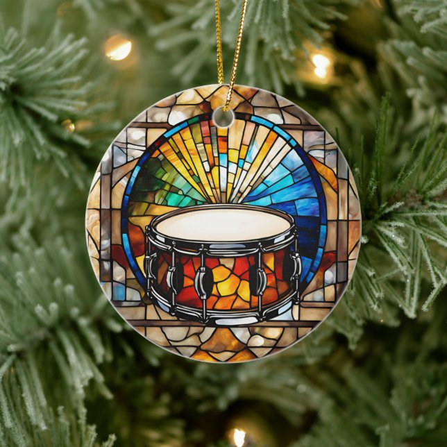Trommel Musik Keramik Ornament (Baum)