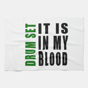 Trommel-Set ist es in meinem Blut Handtuch