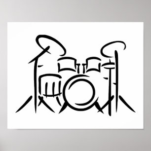 Trommel-Set Poster