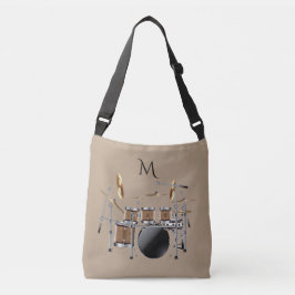 Trommel-Set-Schlagzeuger-Monogramm-Taschen-Tasche Tragetaschen Mit Langen Trägern