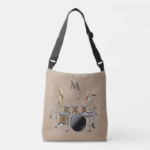Trommel-Set-Schlagzeuger-Monogramm-Taschen-Tasche Tragetaschen Mit Langen Trägern