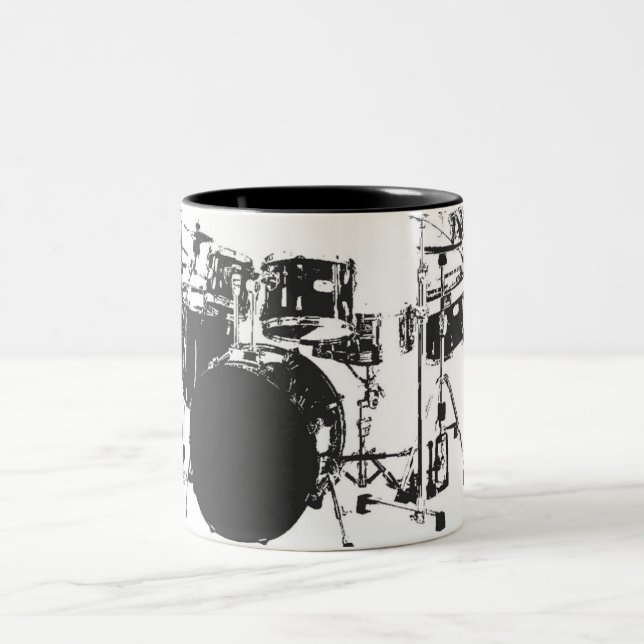 Trommel-Tasse Zweifarbige Tasse (Mittel)