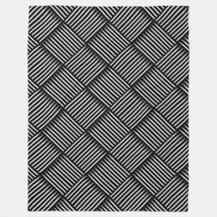 Trommel-Tick-Crosshatch-Schwarz Fleecedecke