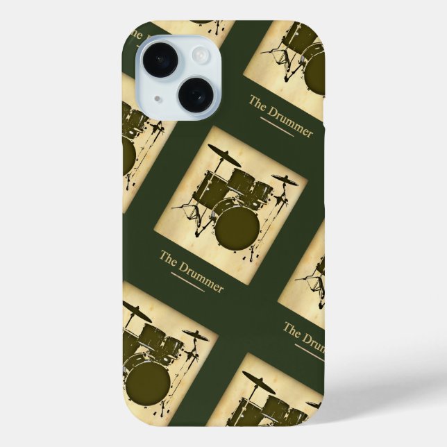 Trommel/Trommeln iPhone 15 Hülle (Rückseite)