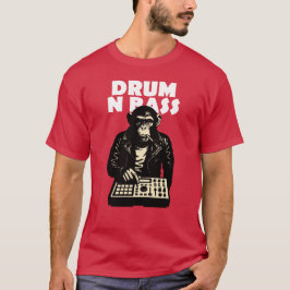 Trommel und Bass Affe T-Shirt