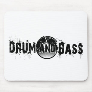 Trommel und Baß zerbrachen Aufzeichnung Mousepad