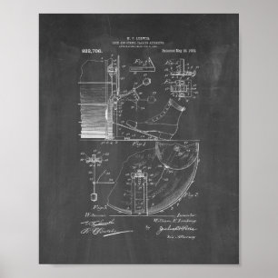 Trommel- und Tonabspielgerät - Chalkbo Poster