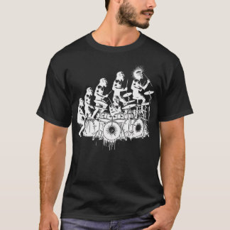 Trommelliebhaber-Geschenke Evolution Drummer T-Shirt