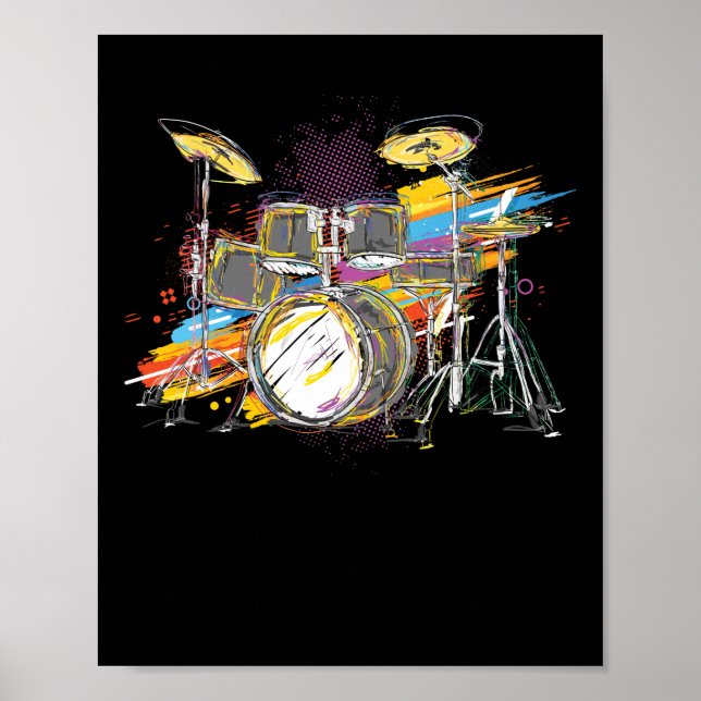Trommelmusiker für Drummer Poster (Vorne)