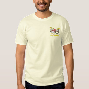 Trommeln Besticktes T-Shirt