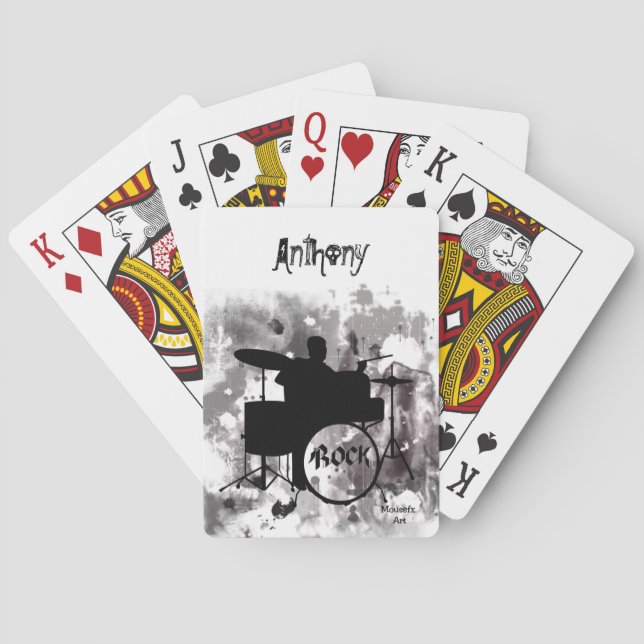Trommeln, die Karten spielen Spielkarten (Rückseite)