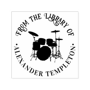 Trommeln Drum-Kit Musikinstrument Bibliotheksbuch Permastempel